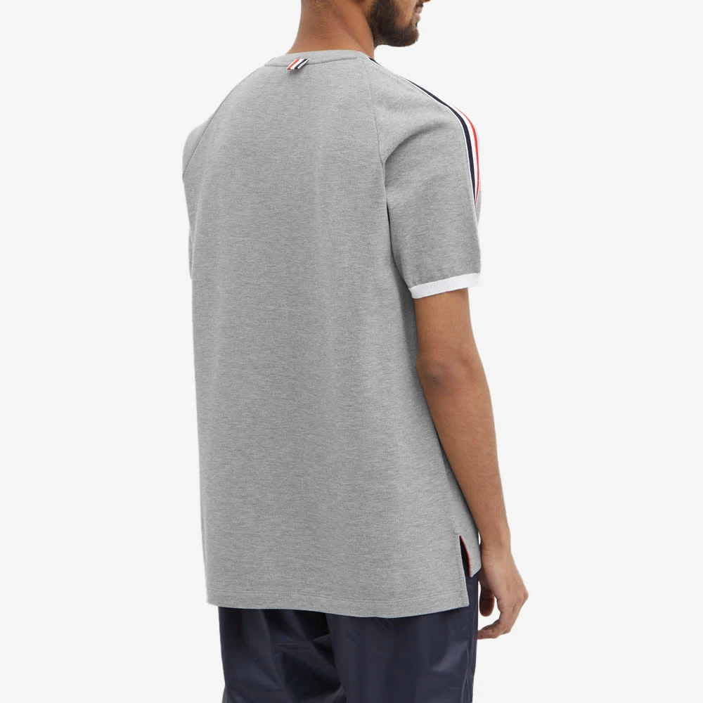 Thom Browne Raglan Grosgrain Striped Tee 4 Thom Browne Raglan Grosgrain Striped Tee - Image 4