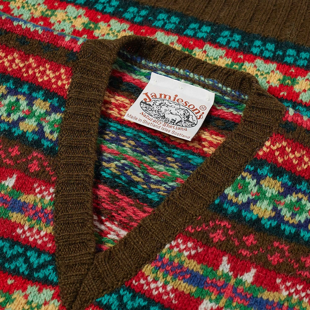 Jamiesons Of Shetland Jamieson's Of Shetland Fair Isle V-Neck Vest 2 Jamiesons Of Shetland Jamieson's Of Shetland Fair Isle V-Neck Vest - Image 2