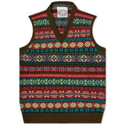 Jamiesons Of Shetland Jamieson's Of Shetland Fair Isle V-Neck Vest