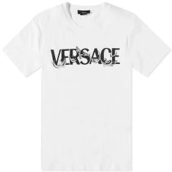 Versace Baroque Text Logo Tee