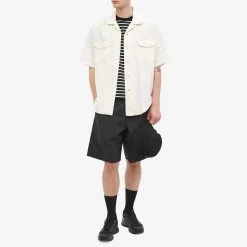 Uniform Experiment Embroidery Logo Stripe Tee -Jamiesons Shop 11 05 2022 JD UE 220039 BKW m9 1