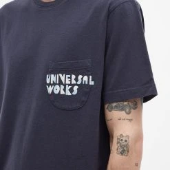 Universal Works Pocket Tee -Jamiesons Shop 12 05 2022 SI P26048 NVY 5 1