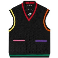 MASTERMIND WORLD Hand Knitted Logo Vest