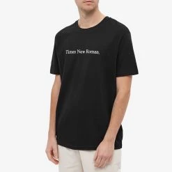 Times New Roman Classic Logo Organic Tee -Jamiesons Shop 15 09 2021 JB TNR CL LG ORG T BK 3 1