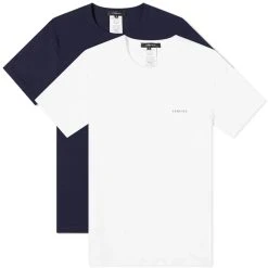 Versace Stretch Cotton Logo Tee - 2 Pack