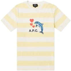 A.P.C. Simon Dolphin Logo Stripe Tee